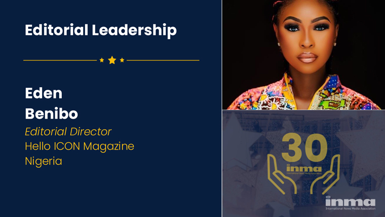 As editorial director of Hello Icon Magazine, Eden Benibo leads a team of more than 20 young journalists and creatives in Africa, Europe, North America, and Asia.