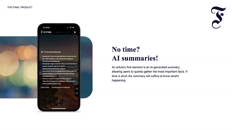 AI summaries provide users with a quick overview of the stories they're most interested in.